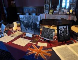 Remembrance Day display at Rutherford House